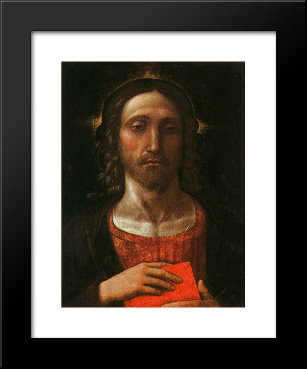 Christ The Redeemer 20x24 Black Modern Wood Framed Art Print Poster by Mantegna, Andrea