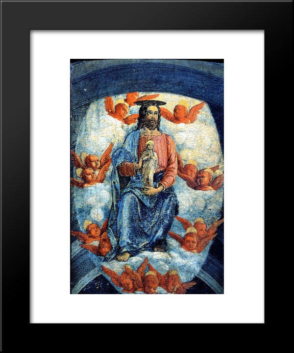 Christ With The Soul Of The Virgin 20x24 Black Modern Wood Framed Art Print Poster by Mantegna, Andrea