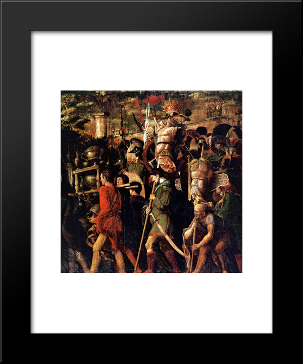 Holders Of Currencies And Gold Jewelry, Trophies Royal Armor 20x24 Black Modern Wood Framed Art Print Poster by Mantegna, Andrea