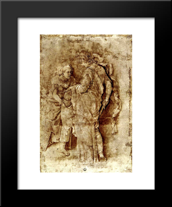 Judith With The Head Of Holofernes 20x24 Black Modern Wood Framed Art Print Poster by Mantegna, Andrea