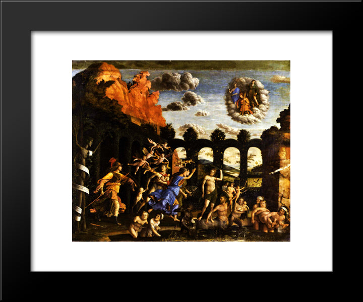 Minerva Chasing The Vices From The Garden Of Virtue 20x24 Black Modern Wood Framed Art Print Poster by Mantegna, Andrea