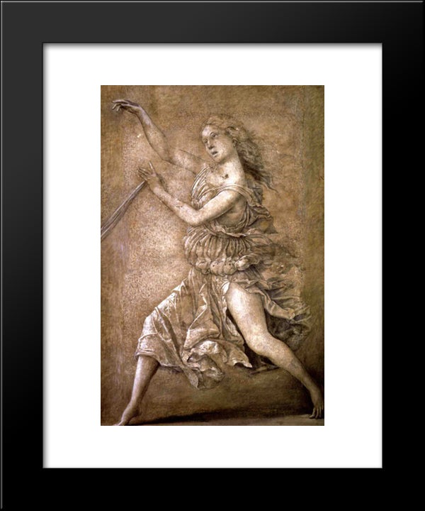 Muse 20x24 Black Modern Wood Framed Art Print Poster by Mantegna, Andrea