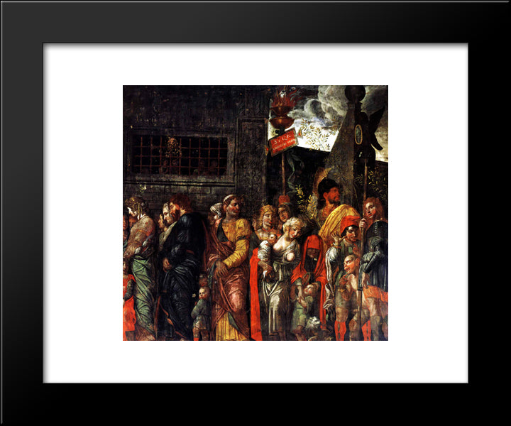 Prisonnniers 20x24 Black Modern Wood Framed Art Print Poster by Mantegna, Andrea