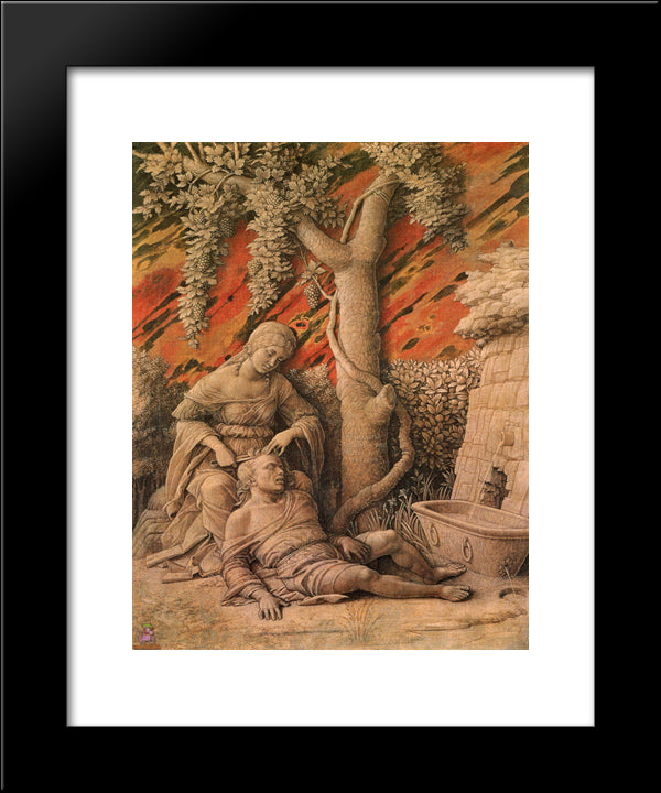Samson And Delilah 20x24 Black Modern Wood Framed Art Print Poster by Mantegna, Andrea