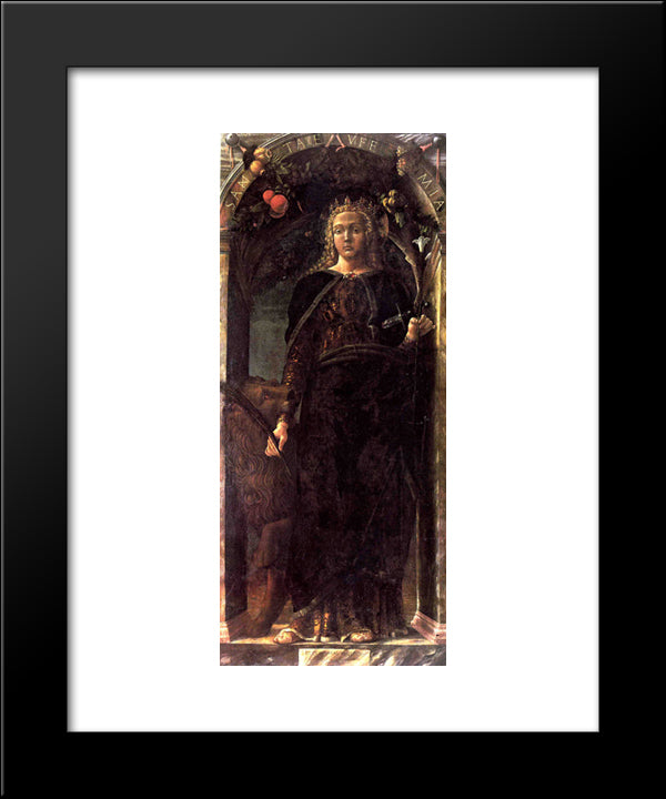 St. Euphemia 20x24 Black Modern Wood Framed Art Print Poster by Mantegna, Andrea