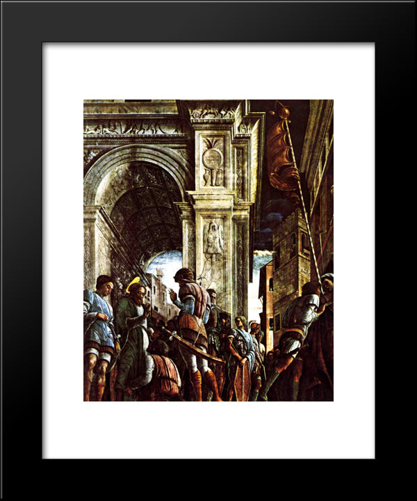 St. Jacques Leads To Martyrdom 20x24 Black Modern Wood Framed Art Print Poster by Mantegna, Andrea