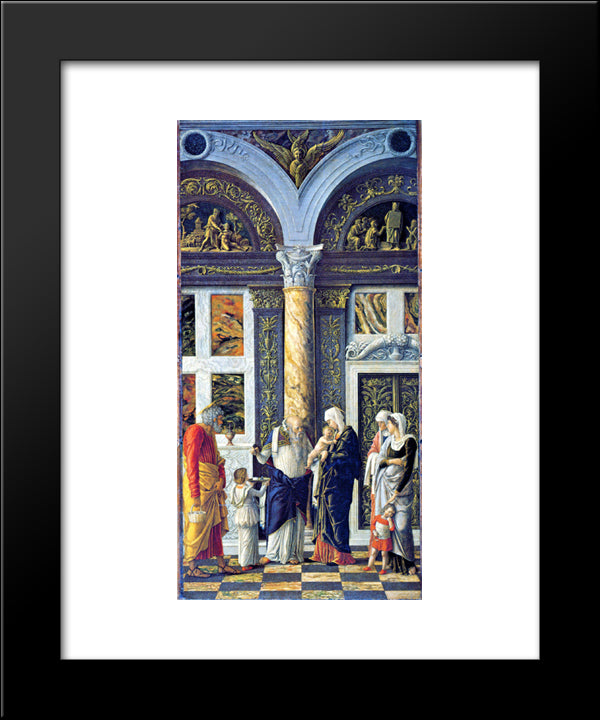 The Circumcision Of Christ 20x24 Black Modern Wood Framed Art Print Poster by Mantegna, Andrea