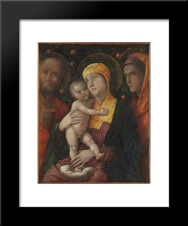 The Holy Family With Saint Mary Magdalen 20x24 Black Modern Wood Framed Art Print Poster by Mantegna, Andrea