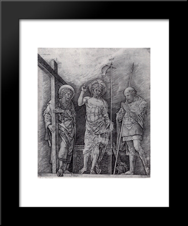 The Resurrection Of Christ 20x24 Black Modern Wood Framed Art Print Poster by Mantegna, Andrea