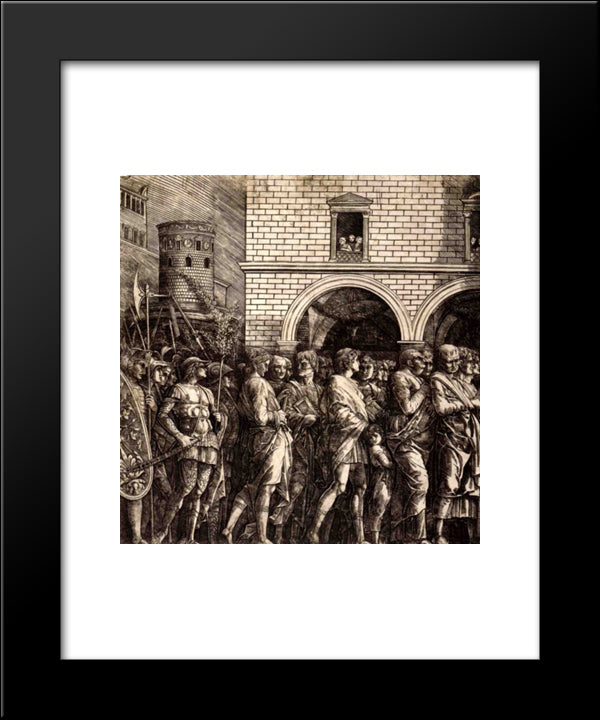 The Senators 20x24 Black Modern Wood Framed Art Print Poster by Mantegna, Andrea