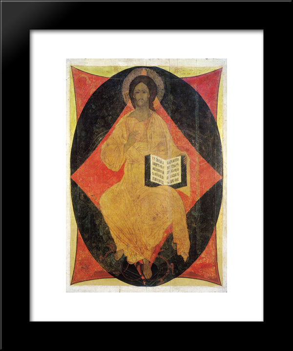 Christ In Majesty 20x24 Black Modern Wood Framed Art Print Poster by Rublev, Andrei