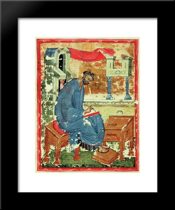 St. Marc The Evangelist 20x24 Black Modern Wood Framed Art Print Poster by Rublev, Andrei