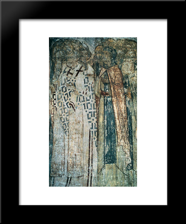 The Last Judgement Faces Of Righteous Men 20x24 Black Modern Wood Framed Art Print Poster by Rublev, Andrei