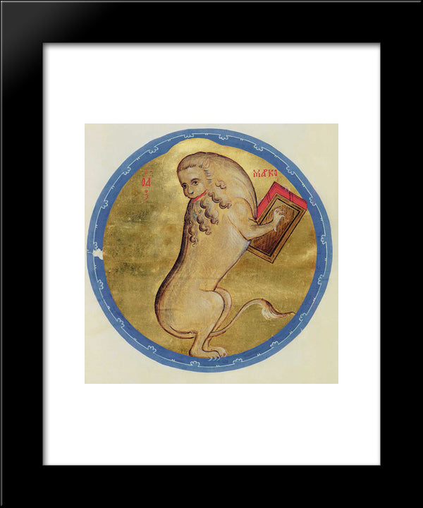The Lion Of St. Marc 20x24 Black Modern Wood Framed Art Print Poster by Rublev, Andrei