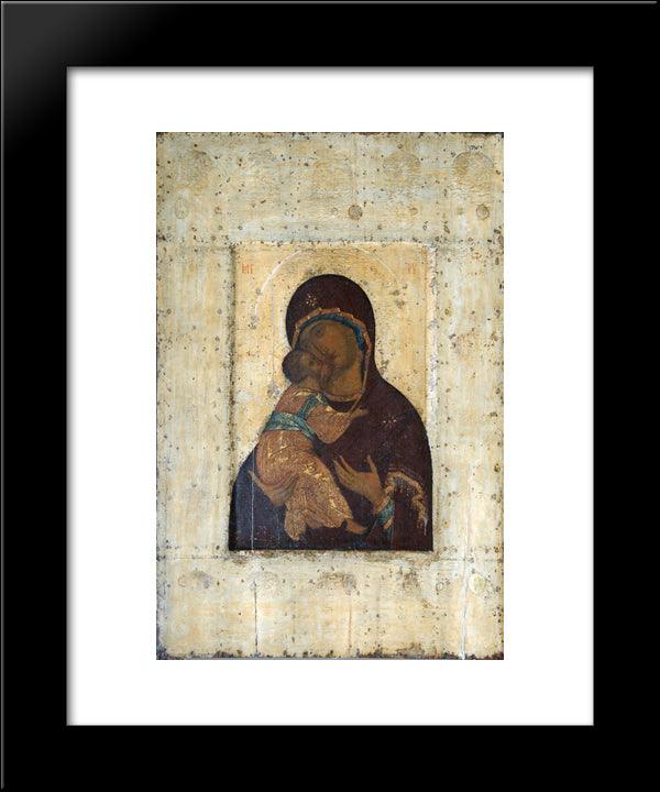 The Virgin Of Vladimir 20x24 Black Modern Wood Framed Art Print Poster by Rublev, Andrei