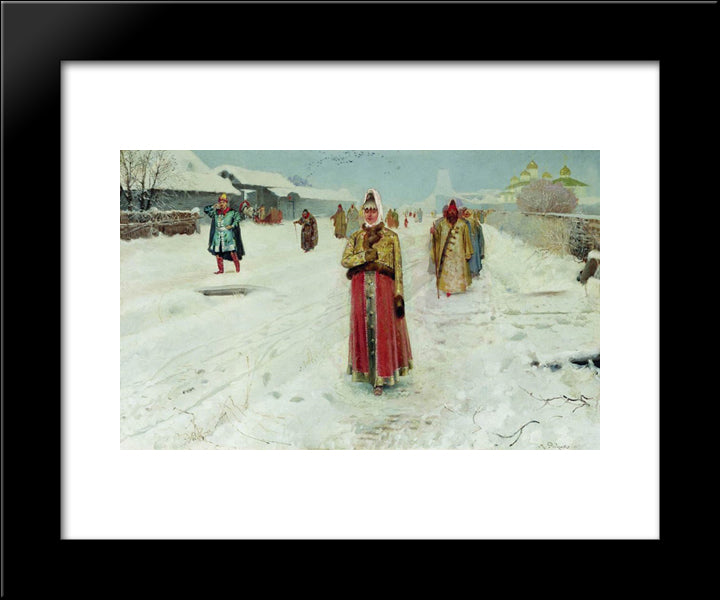 Sunday 20x24 Black Modern Wood Framed Art Print Poster by Ryabushkin, Andrei
