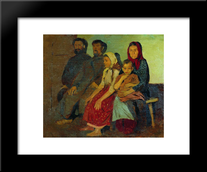 Waiting For Newlyweds From The Wedding In The Novgorod Province 20x24 Black Modern Wood Framed Art Print Poster by Ryabushkin, Andrei