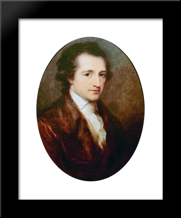 Johann Wolfgang Von Goethe 20x24 Black Modern Wood Framed Art Print Poster by Kauffman, Angelica