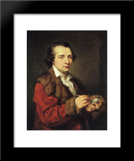 Portrait Of Karl Leberecht 20x24 Black Modern Wood Framed Art Print Poster by Kauffman, Angelica