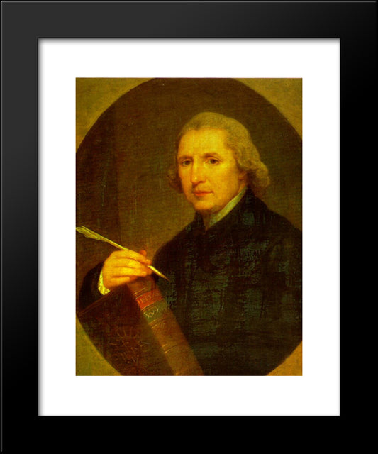 Portrait Of Lorenzo Hervas Y Panduro 20x24 Black Modern Wood Framed Art Print Poster by Kauffman, Angelica