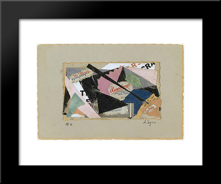 Number 6 Rumpelmayer 20x24 Black Modern Wood Framed Art Print Poster by Ryan, Anne
