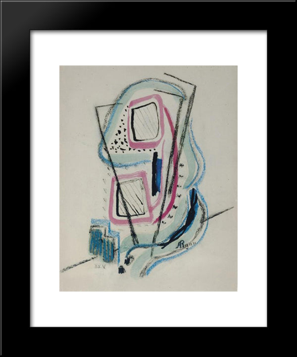 Xxv 20x24 Black Modern Wood Framed Art Print Poster by Ryan, Anne