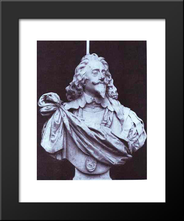 Charles I, King Of England, From Three Angles 20x24 Black Modern Wood Framed Art Print Poster by van Dyck, Anthony