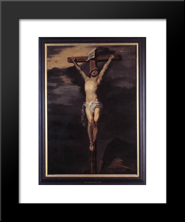Christ On The Cross 20x24 Black Modern Wood Framed Art Print Poster by van Dyck, Anthony