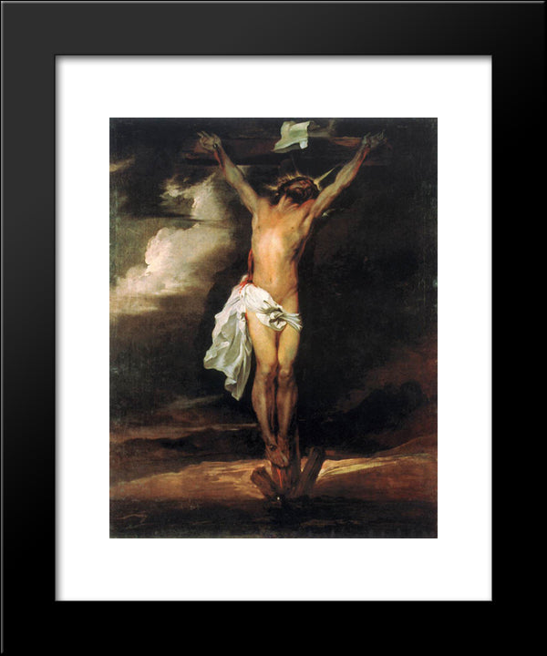Crucifixion 20x24 Black Modern Wood Framed Art Print Poster by van Dyck, Anthony
