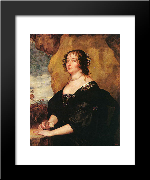 Diana Cecil, Countess Of Oxford 20x24 Black Modern Wood Framed Art Print Poster by van Dyck, Anthony