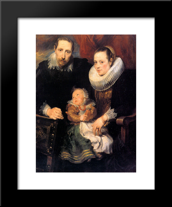 Family Portrait 20x24 Black Modern Wood Framed Art Print Poster by van Dyck, Anthony
