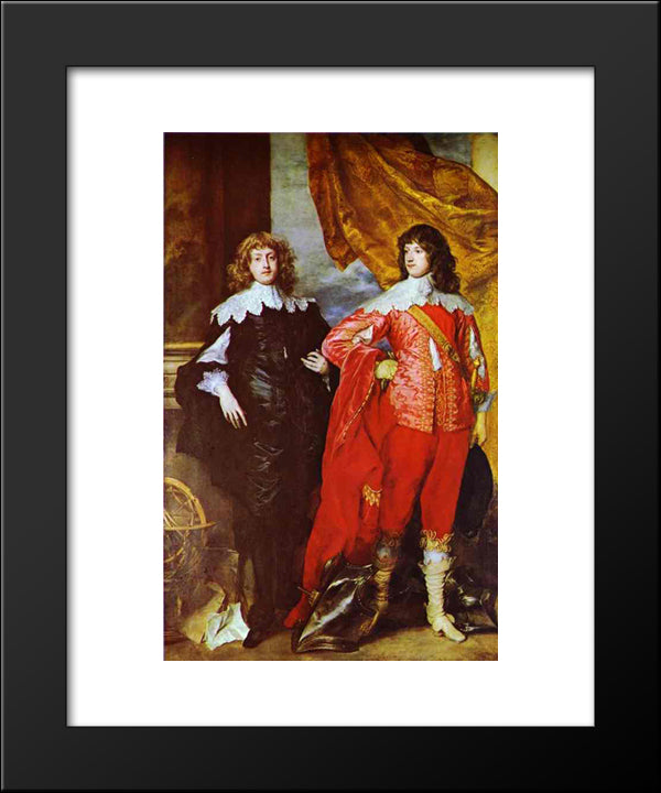 George Digby, 2Nd Earl Of Bristol And William Russell, 1St Duke Of Bedford 20x24 Black Modern Wood Framed Art Print Poster by van Dyck, Anthony