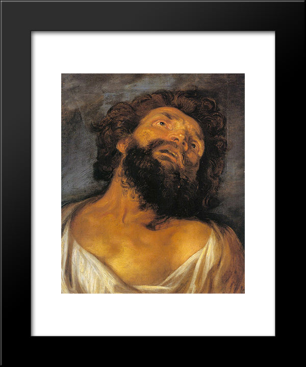 Head Of A Robber 20x24 Black Modern Wood Framed Art Print Poster by van Dyck, Anthony