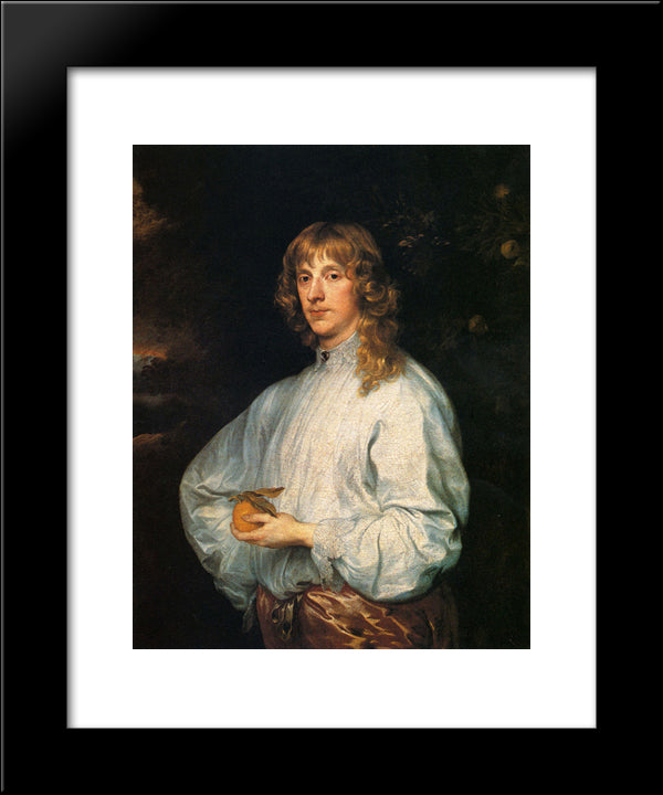 James Stuart, Duke Of Richmond And Lennox With His Attributes 20x24 Black Modern Wood Framed Art Print Poster by van Dyck, Anthony