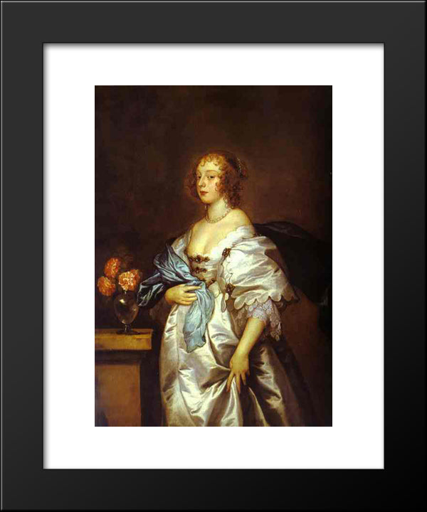 Lady Borlase 20x24 Black Modern Wood Framed Art Print Poster by van Dyck, Anthony