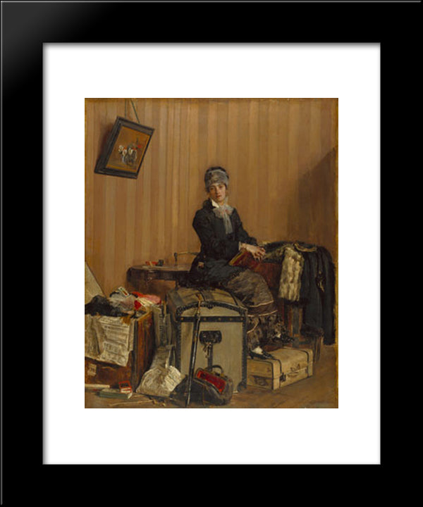 The Customs 20x24 Black Modern Wood Framed Art Print Poster by Mancini, Antonio