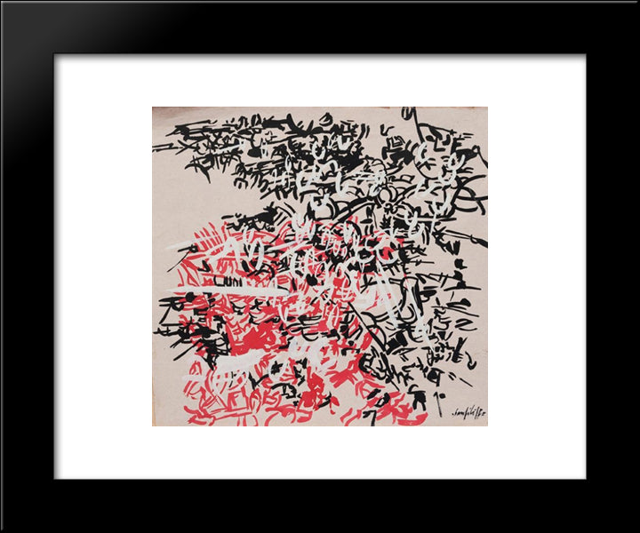 Composizione 20x24 Black Modern Wood Framed Art Print Poster by Sanfilippo, Antonio