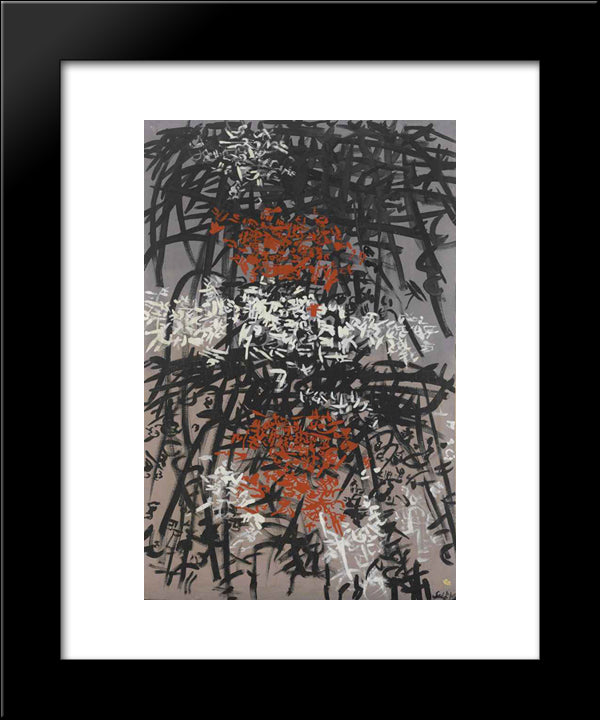 Rete Complicata 20x24 Black Modern Wood Framed Art Print Poster by Sanfilippo, Antonio