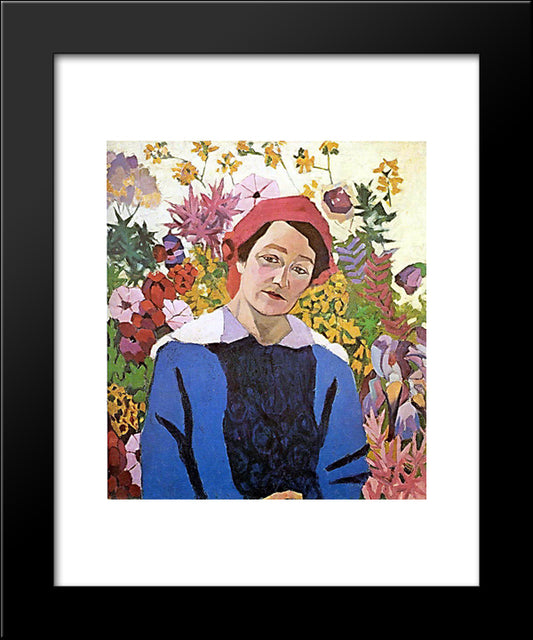 Portrait Of M.P. Lentulova 20x24 Black Modern Wood Framed Art Print Poster by Lentulov, Aristarkh