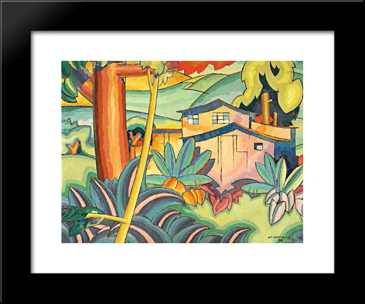 Old Kahala Home 20x24 Black Modern Wood Framed Art Print Poster by Manookian, Arman