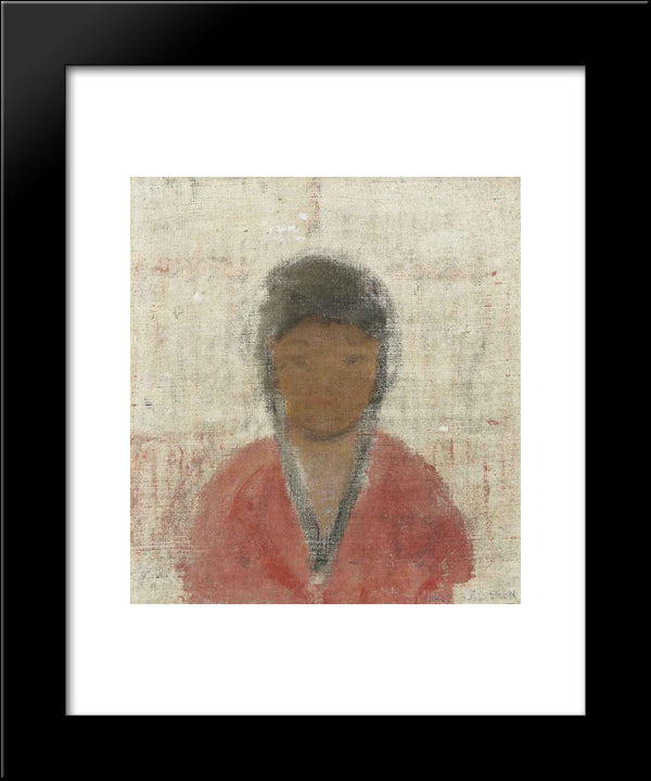 Chinita De El Playon 20x24 Black Modern Wood Framed Art Print Poster by Reveron, Armando