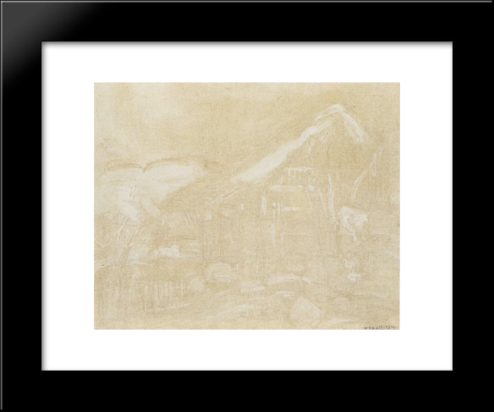 El Rancho (El Caney) 20x24 Black Modern Wood Framed Art Print Poster by Reveron, Armando