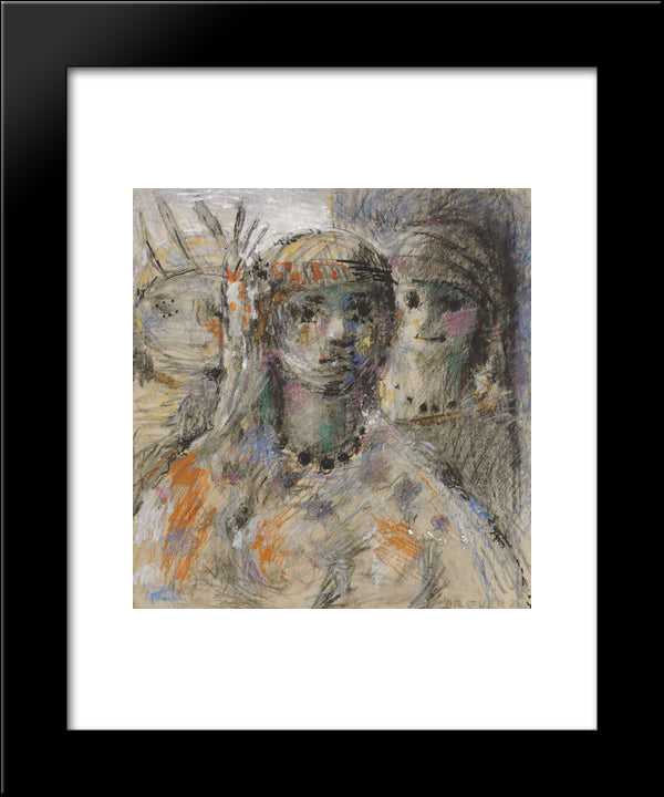 Las Indias 20x24 Black Modern Wood Framed Art Print Poster by Reveron, Armando