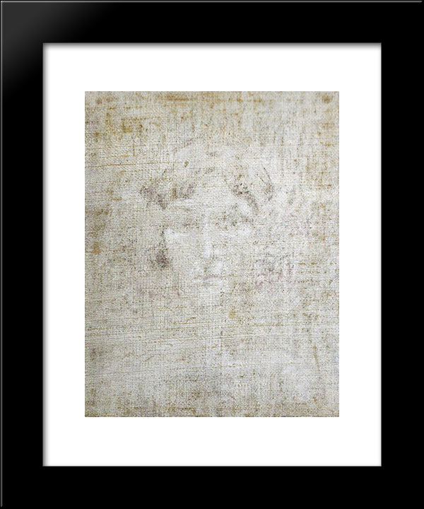 Rostro Blanco 20x24 Black Modern Wood Framed Art Print Poster by Reveron, Armando