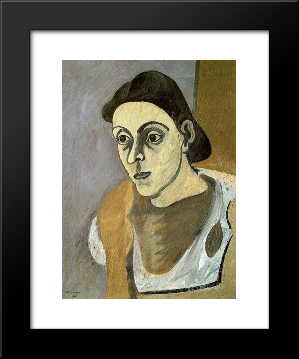 Portrait Of Vartoost 20x24 Black Modern Wood Framed Art Print Poster by Gorky, Arshile
