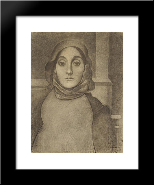 The Artists'S Mother 20x24 Black Modern Wood Framed Art Print Poster by Gorky, Arshile