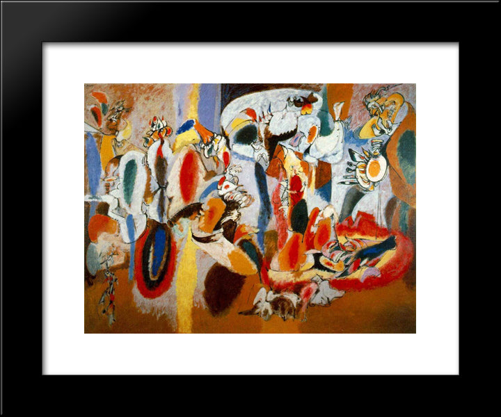 The Liver Is The Cock'S Comb 20x24 Black Modern Wood Framed Art Print Poster by Gorky, Arshile