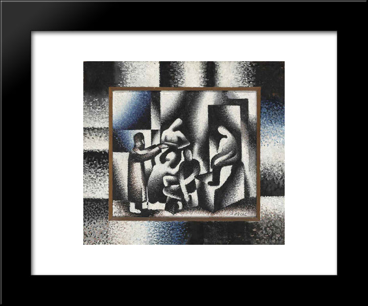 Der Bildhauer 20x24 Black Modern Wood Framed Art Print Poster by Segal, Arthur