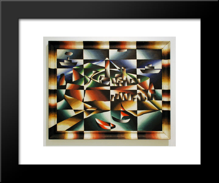 Heligoland 20x24 Black Modern Wood Framed Art Print Poster by Segal, Arthur