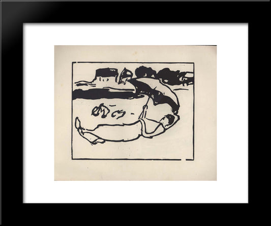 Vom Strande. Page 1 20x24 Black Modern Wood Framed Art Print Poster by Segal, Arthur